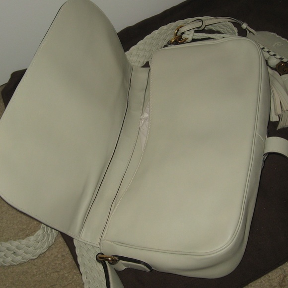Gucci Handmade Crossbody Ivory Leather Satchel - Picture 3 of 8